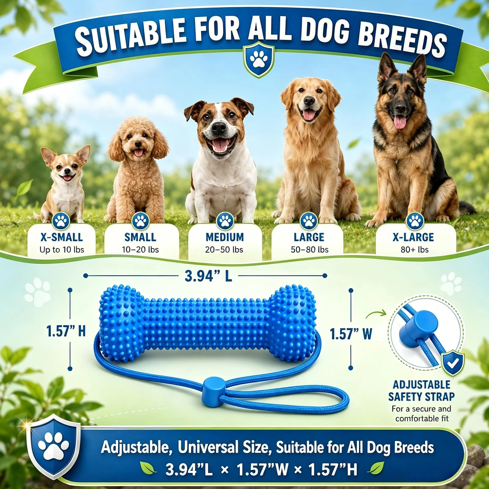 Dual-action Canine Dental Prop, Dog Chew Toy For Easier Teeth Brushing, Premium Pet… — image 4