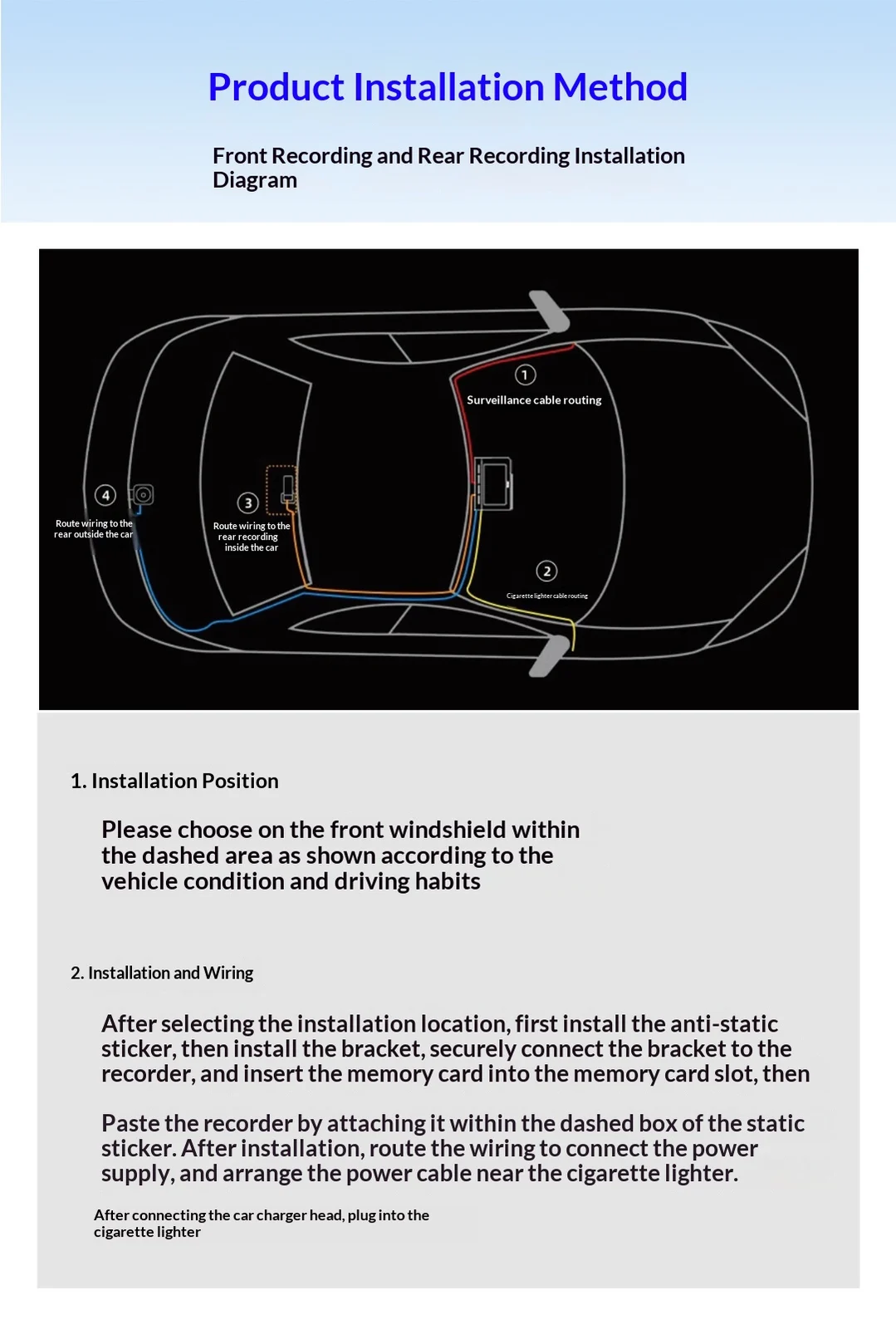 Dual-camera High-definition 4K Car Dashcam With Recording Function — image 5
