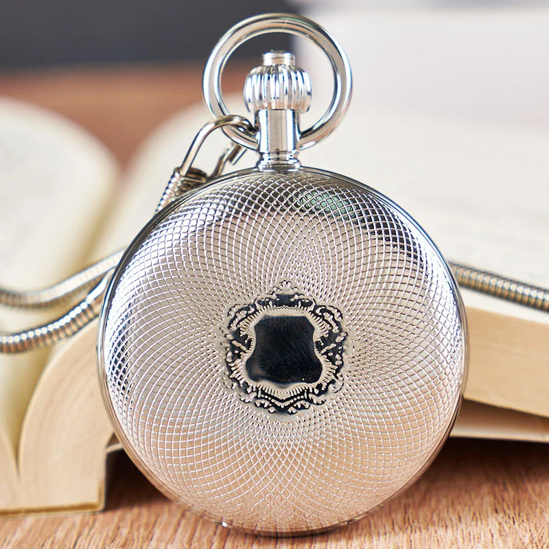 Dual-display Folding Cover Sun-moon-star Automatic Mechanical Pocket Watch — image 5