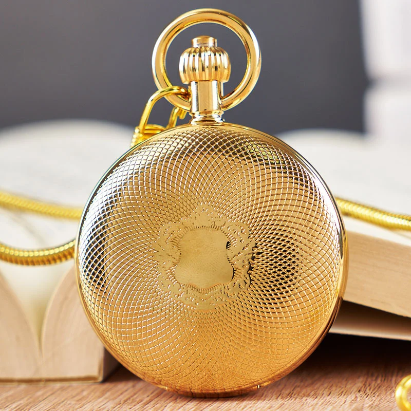 Dual-display Folding Cover Sun-moon-star Automatic Mechanical Pocket Watch — image 2