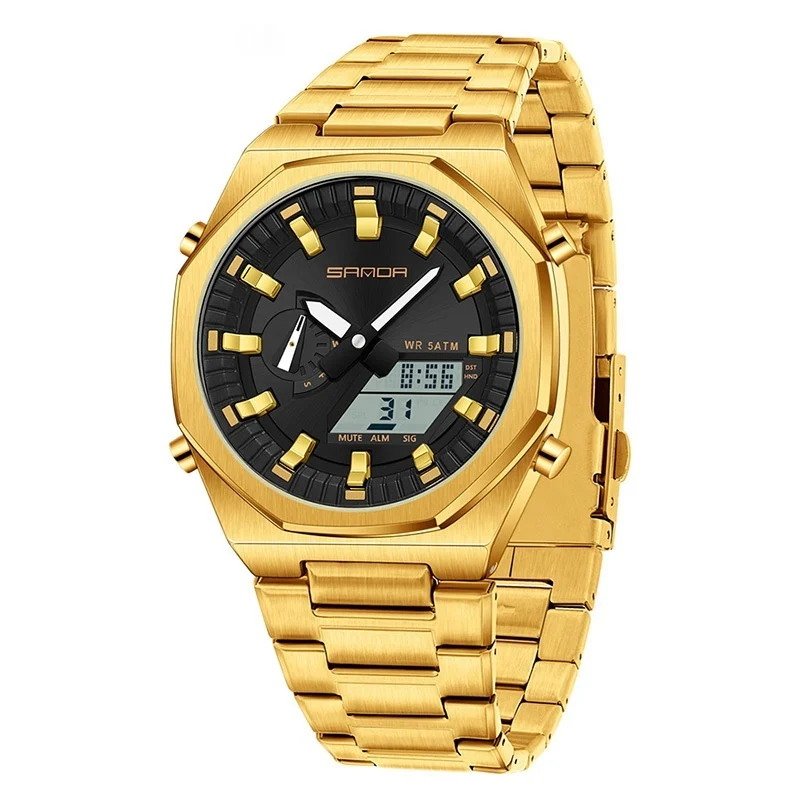 Dual-display Multi-function Summer-time Mens Watch — image 3