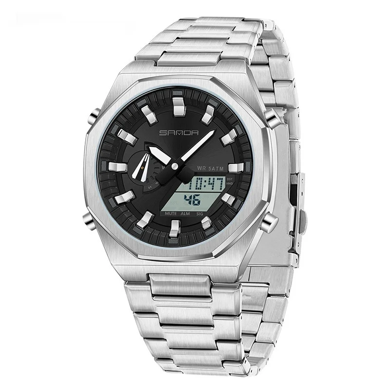 Dual-display Multi-function Summer-time Mens Watch — image 7