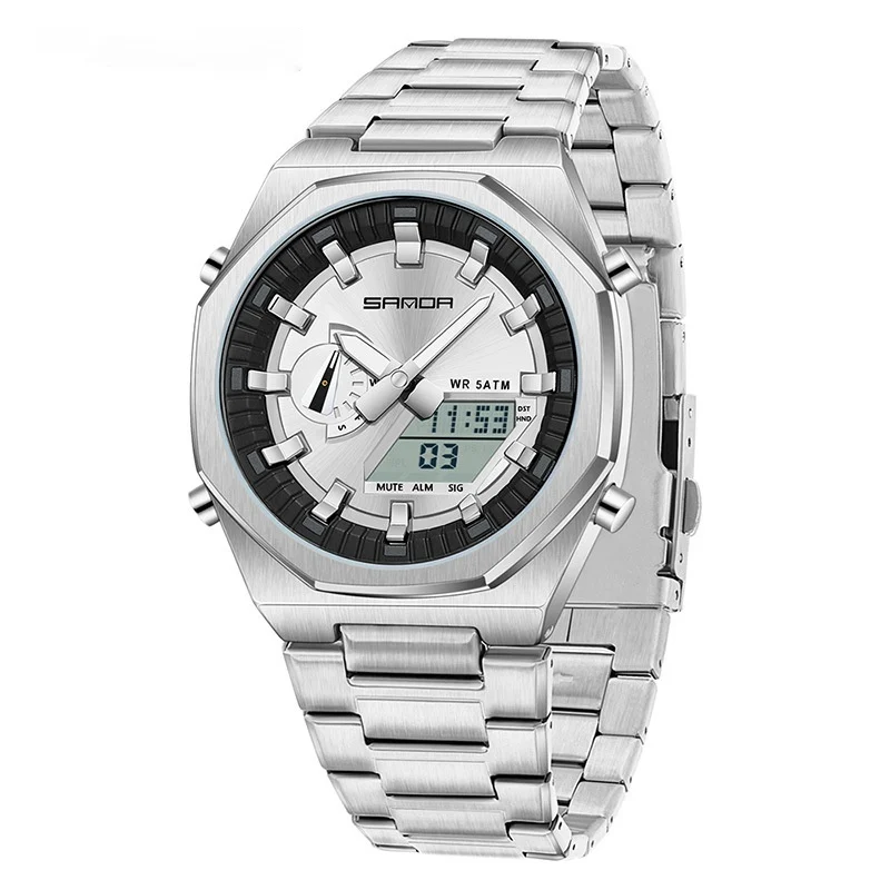 Dual-display Multi-function Summer-time Mens Watch — variant image