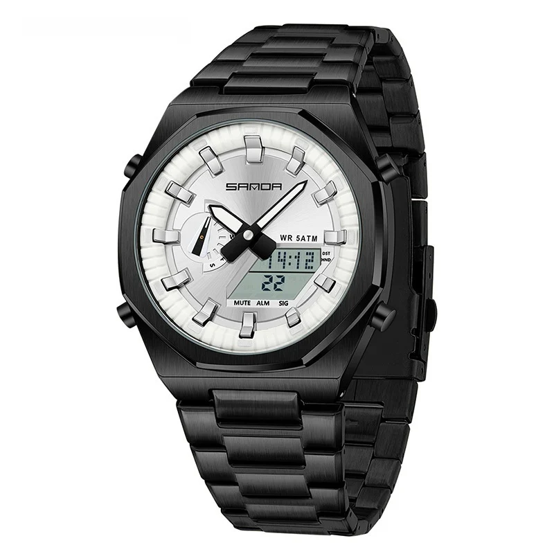 Dual-display Multi-function Summer-time Mens Watch — image 8