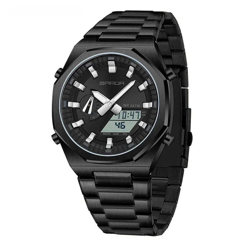 Dual-display Multi-function Summer-time Mens Watch — image 5