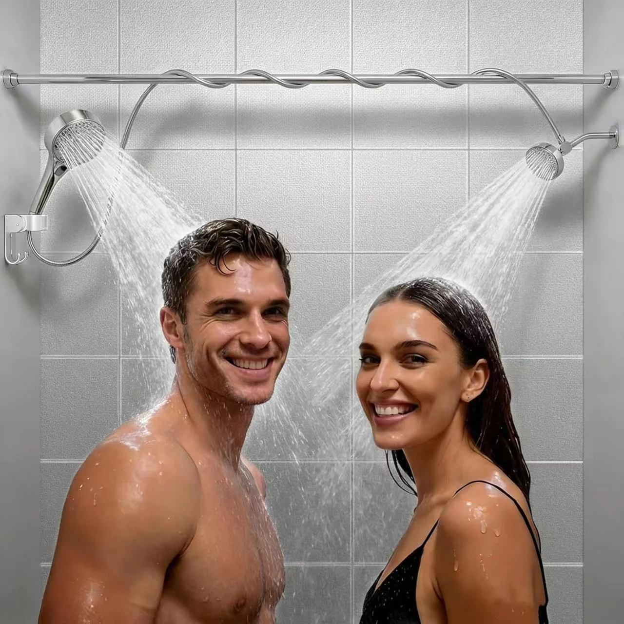 Dual-head Pressurized Shower With Multi-function Handheld Sprayer — image 3