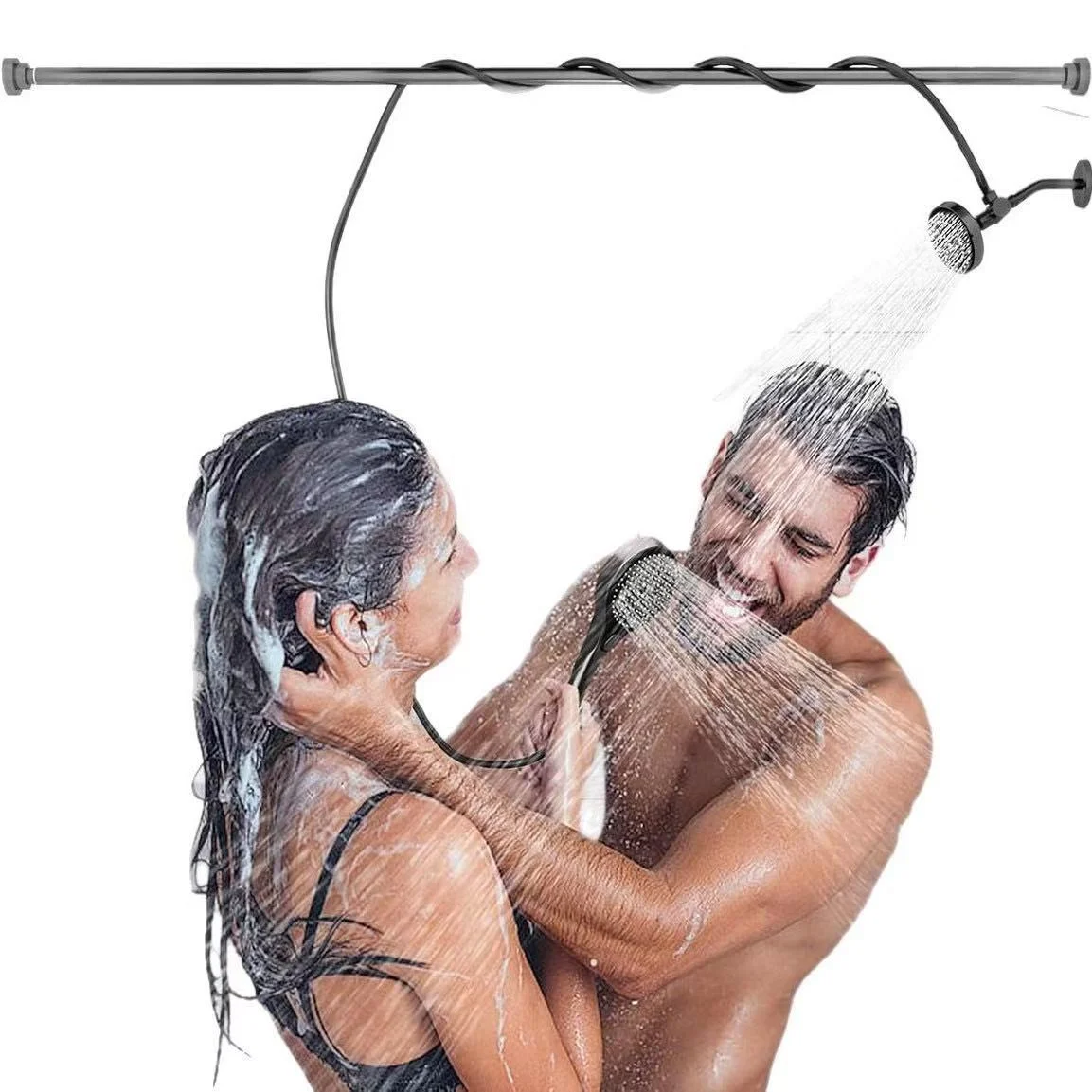 Dual-head Pressurized Shower With Multi-function Handheld Sprayer — image 5
