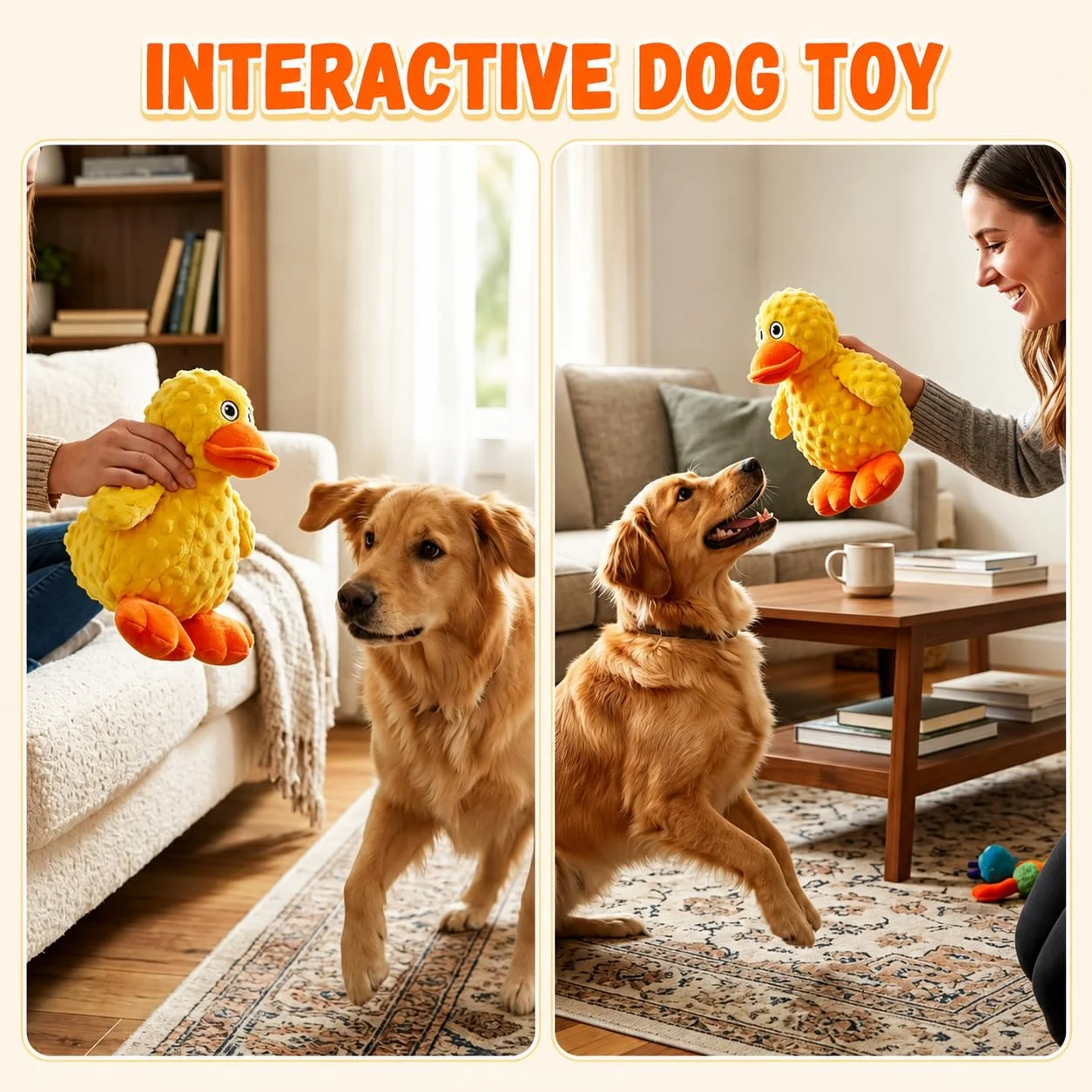 Durable Squeaky Plush Dog Toy, Chew Guard Stuffed Toys For Aggressive Chewers, No… — image 2