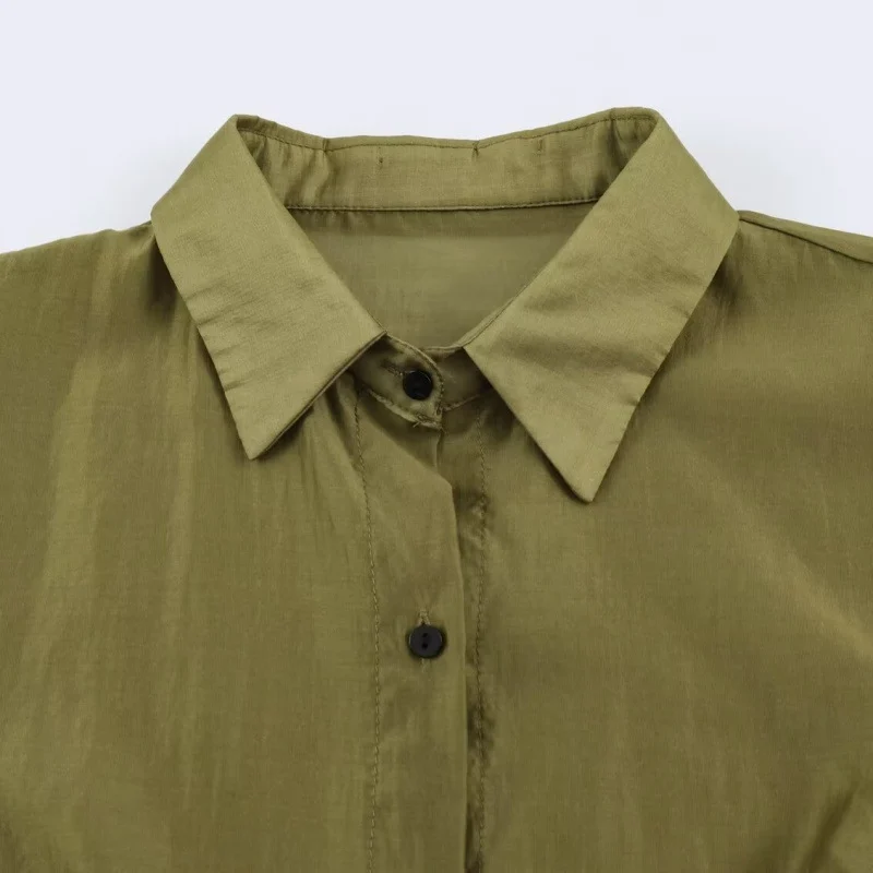 Early Autumn Ruffled-edge Long-sleeve Shirt For Women — image 5