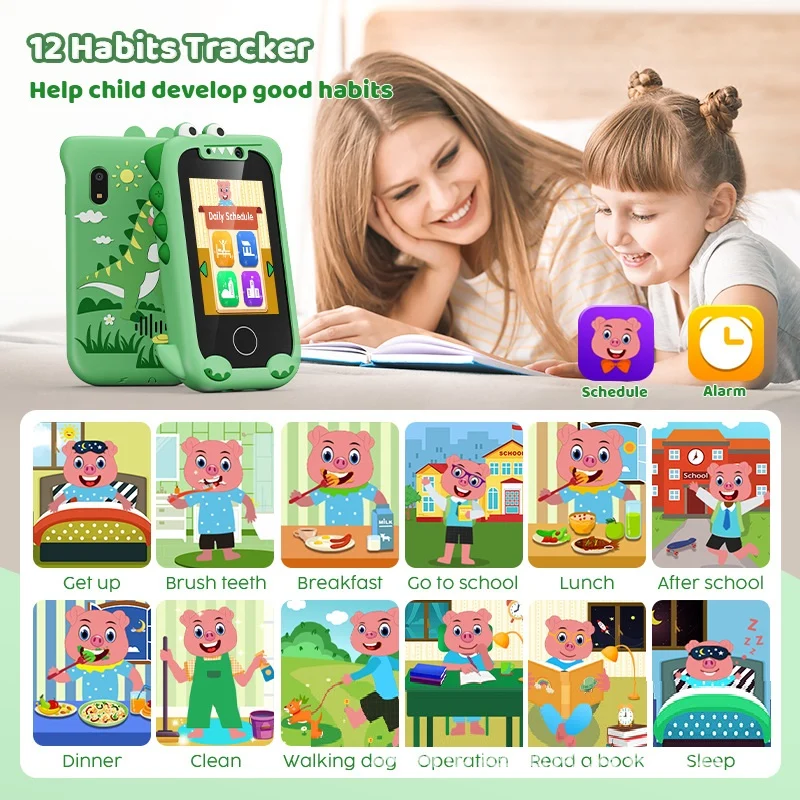 Early Childhood Education Photo Video Game Mini Bear Handheld Touch Mobile Phone Camera — image 7