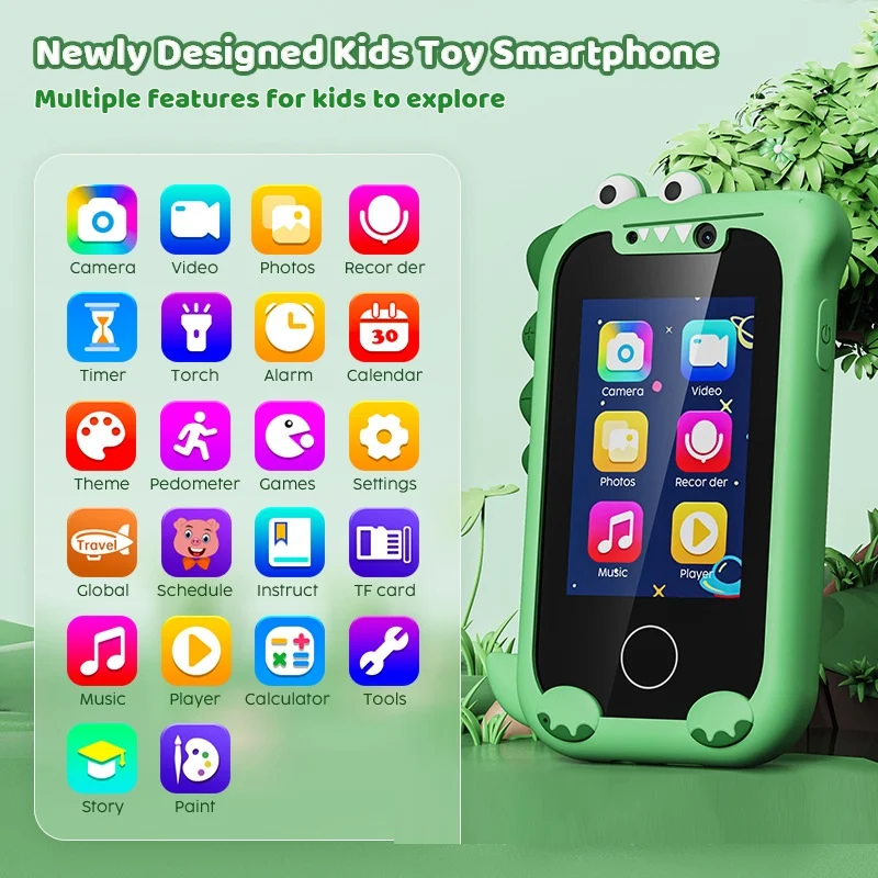 Early Childhood Education Photo Video Game Mini Bear Handheld Touch Mobile Phone Camera — image 9