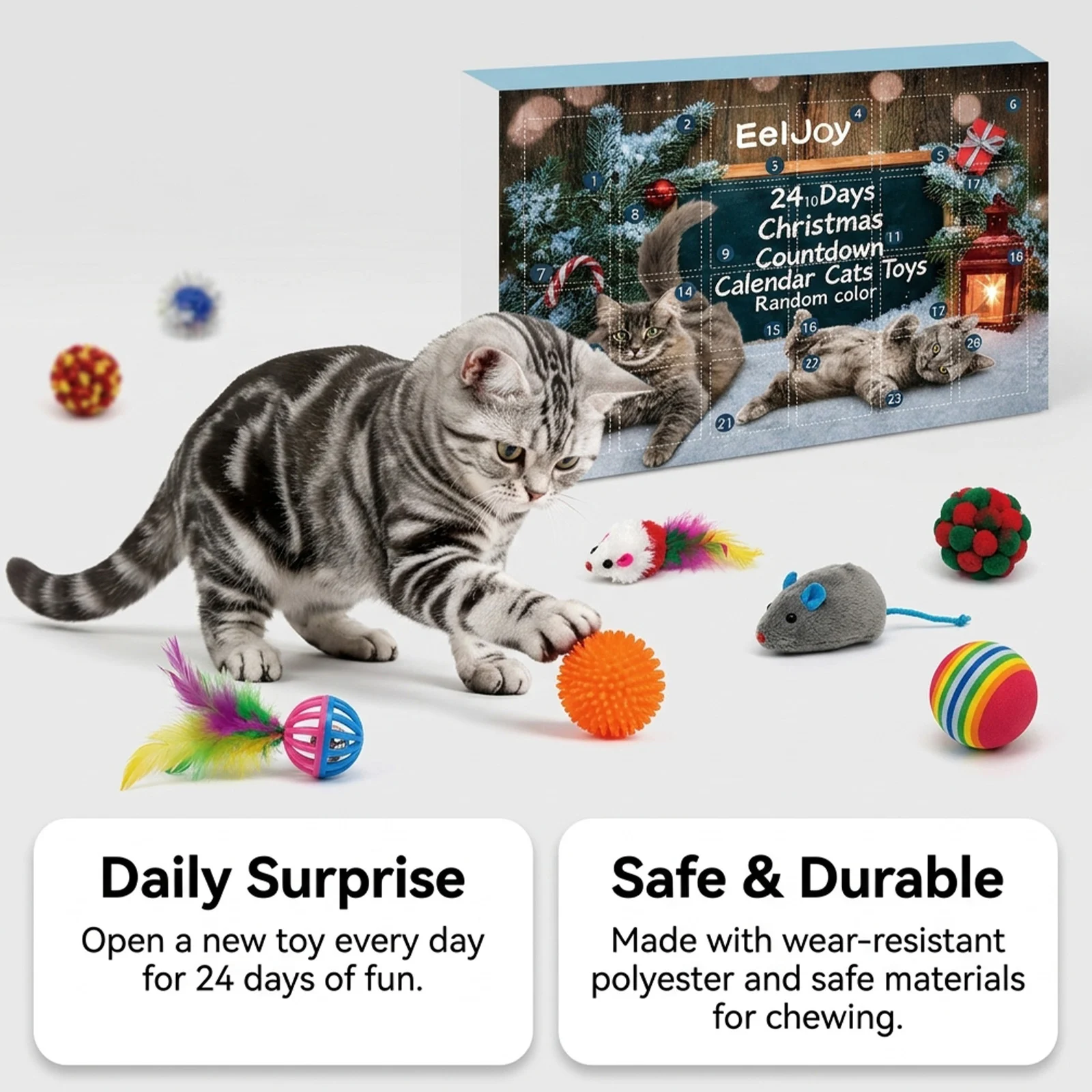 Eeljoy 24-day Christmas Advent Calendar Cat Toy — image 5