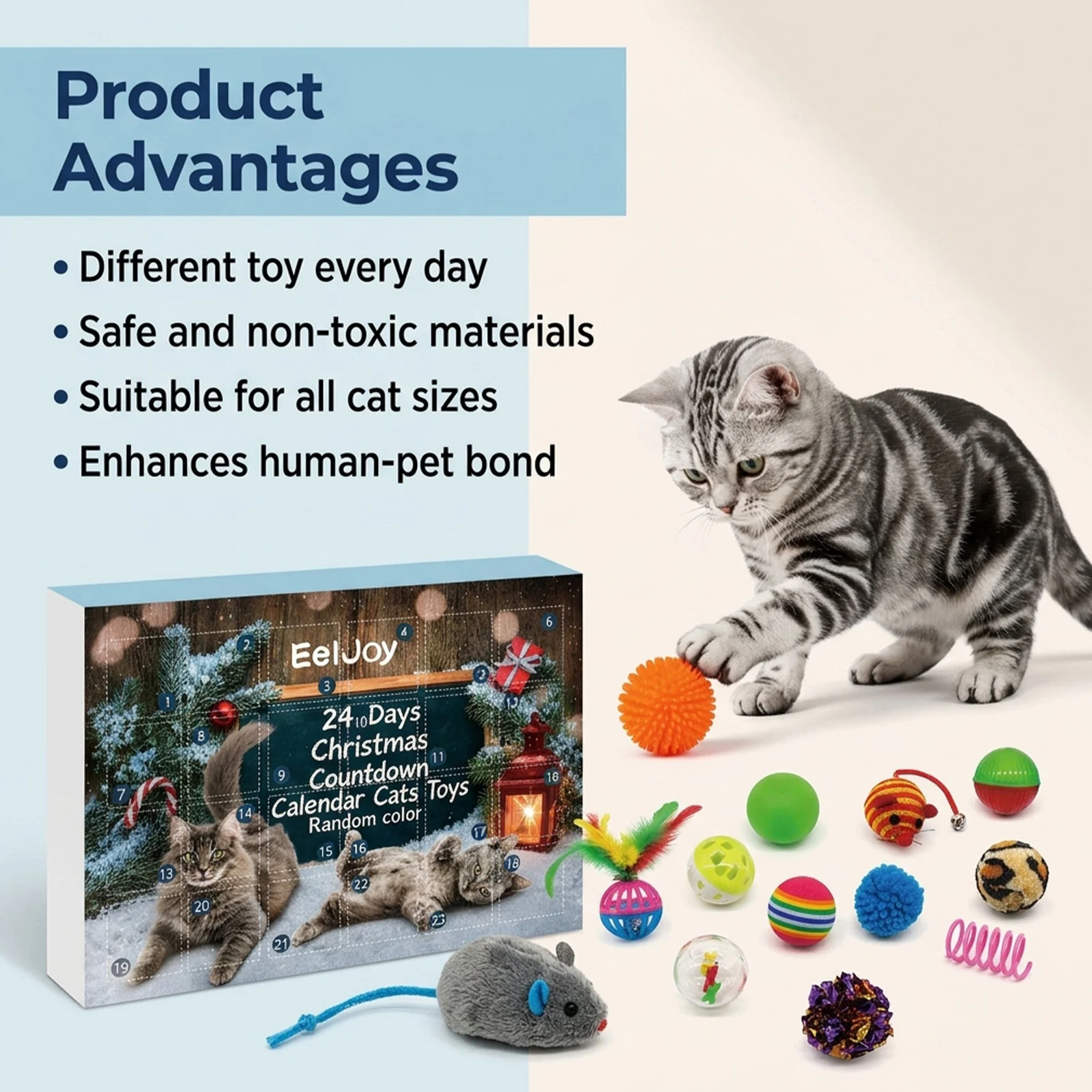 Eeljoy 24-day Christmas Advent Calendar Cat Toy — image 2