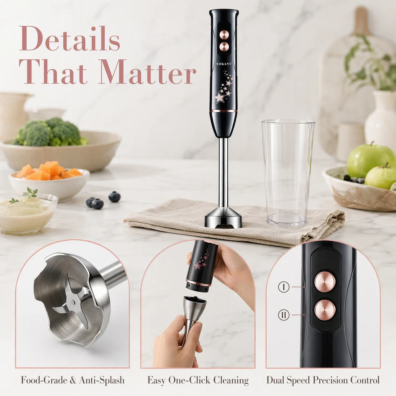 Electric Hand Blender With Blending Cup — image 5