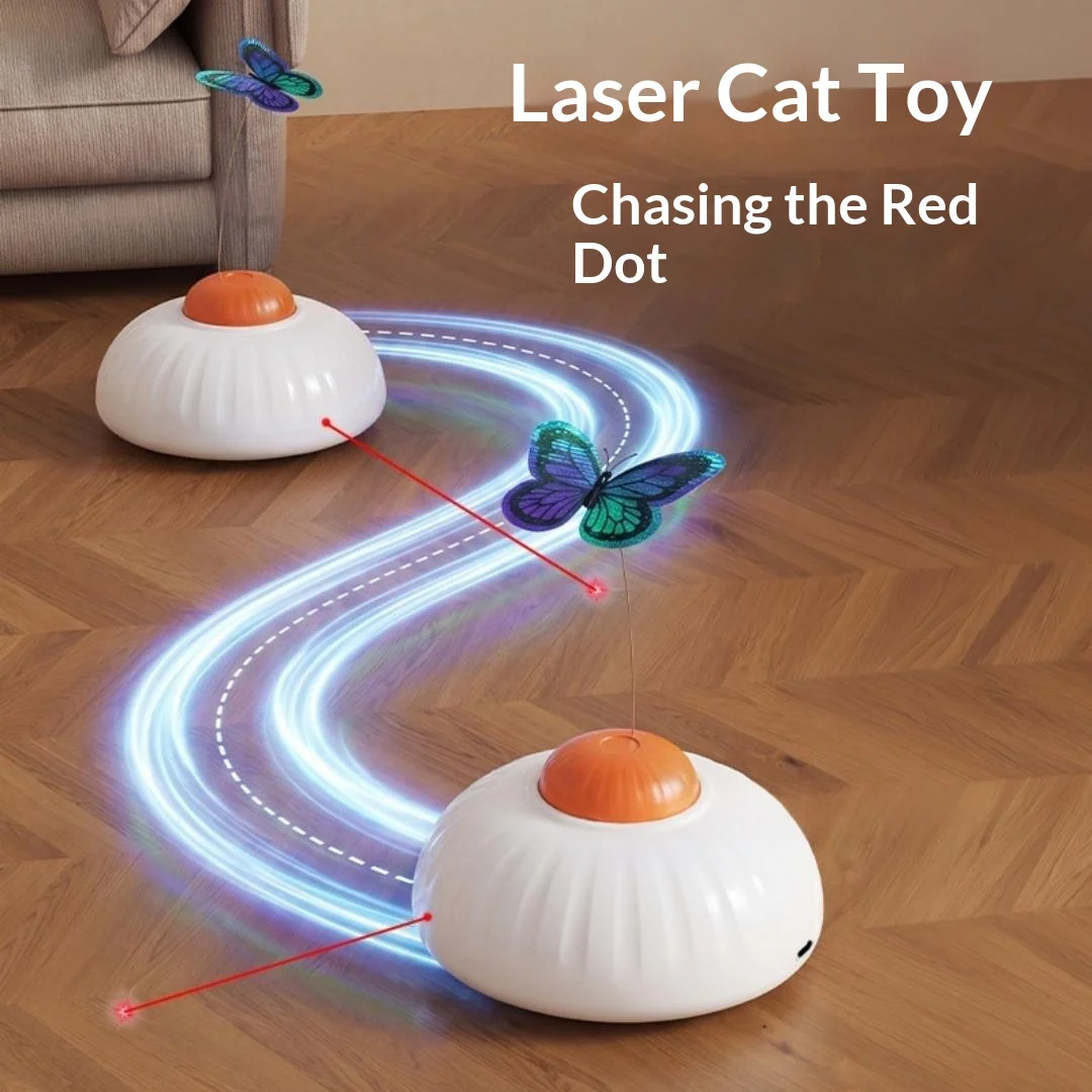 Electric Interactive Butterfly Cat Wand Toy, Auto-sensing Self-play Pet Toy. — image 8