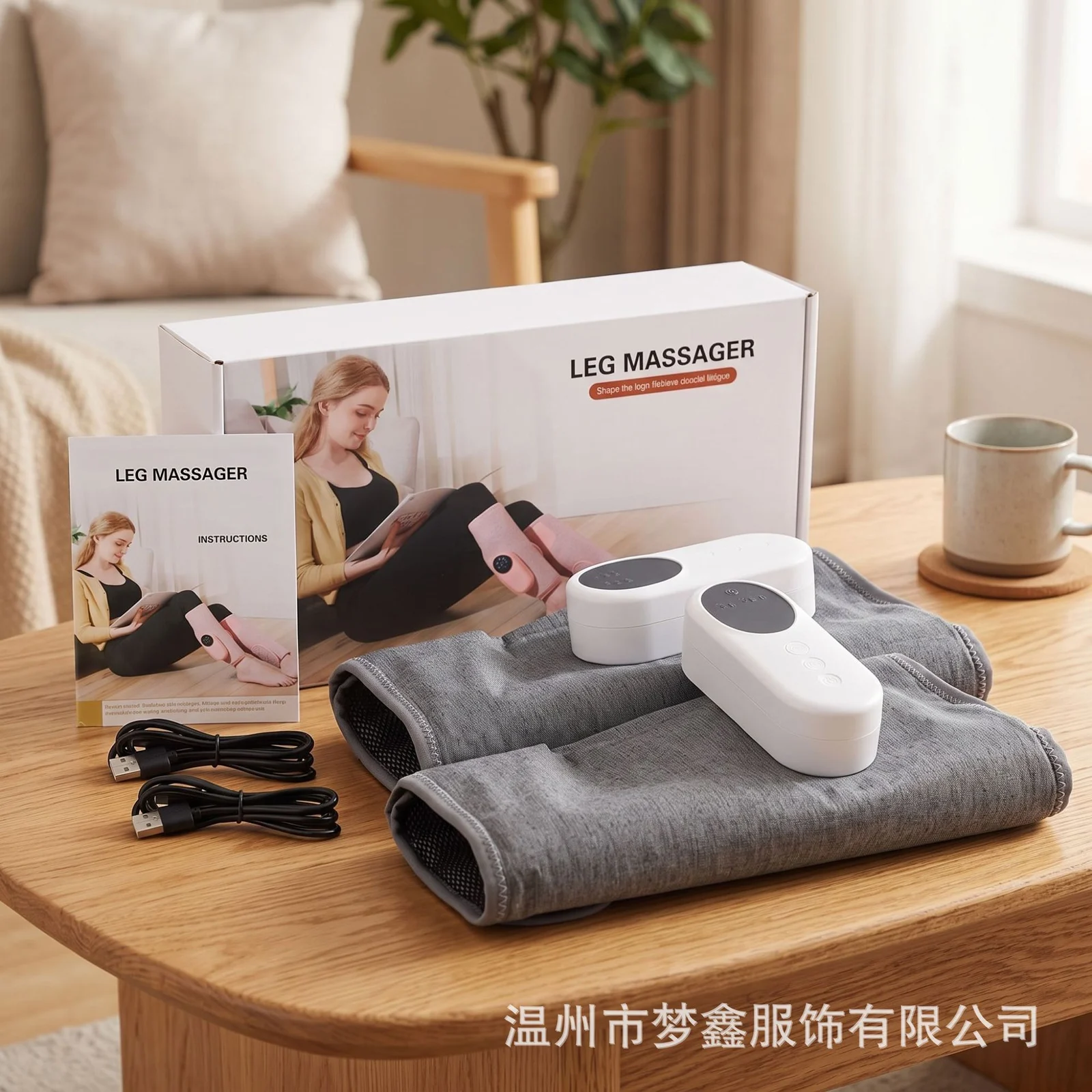 Electric Leg Massager With Air Compression & Heat, Foot And Massage Wraps For… — image 3