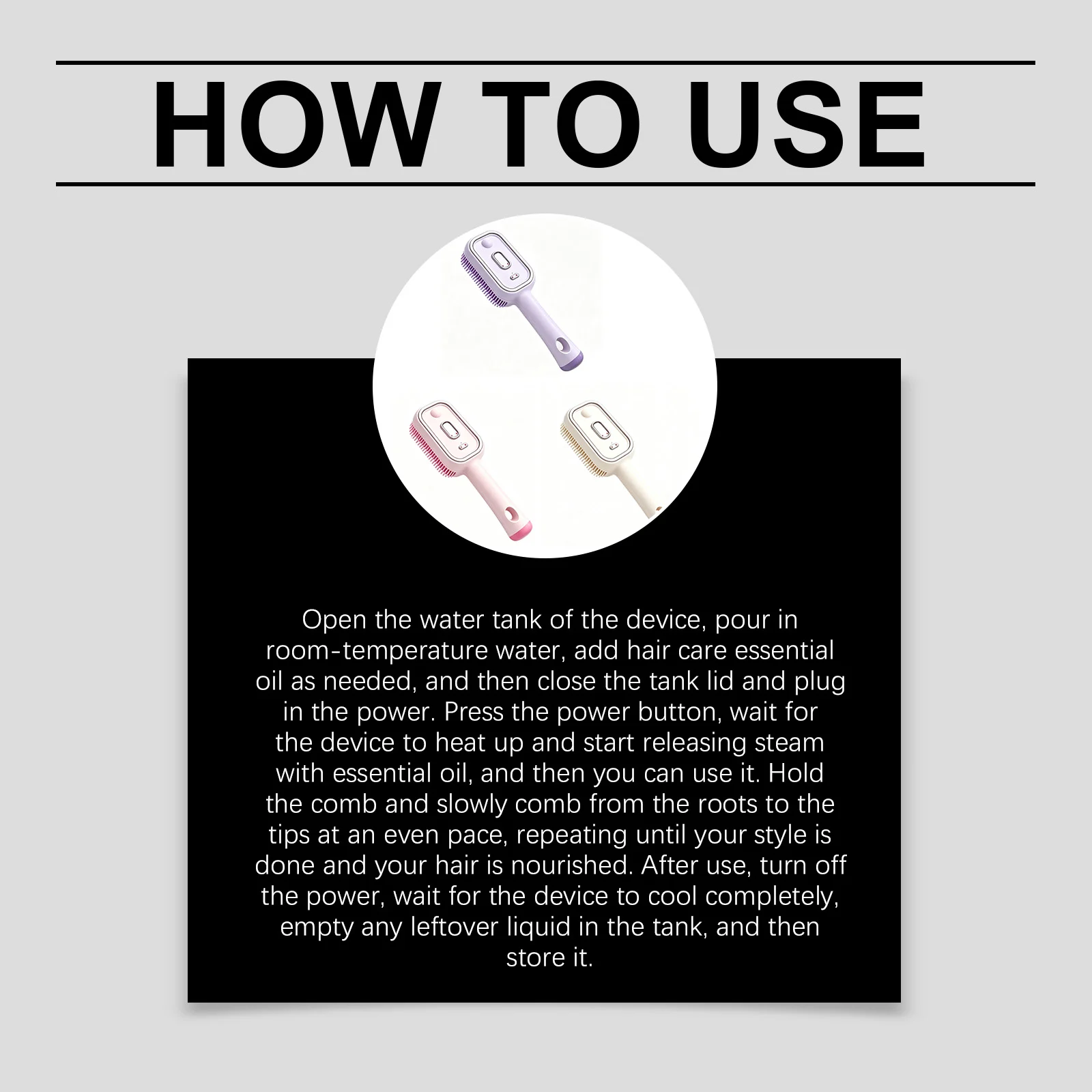Electric Mist Massage Comb Naked P Ink — image 4