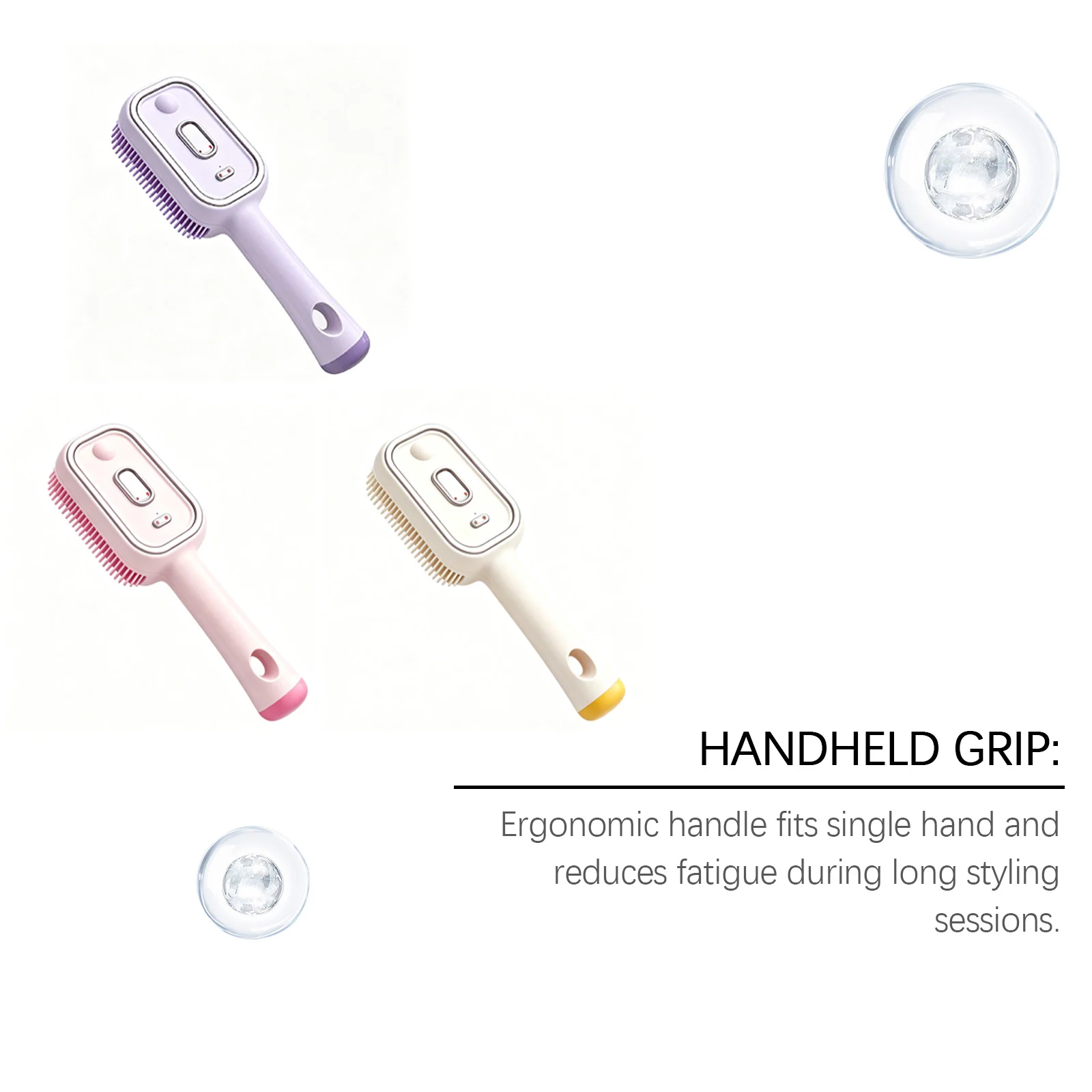 Electric Mist Massage Comb, Off White — image 6