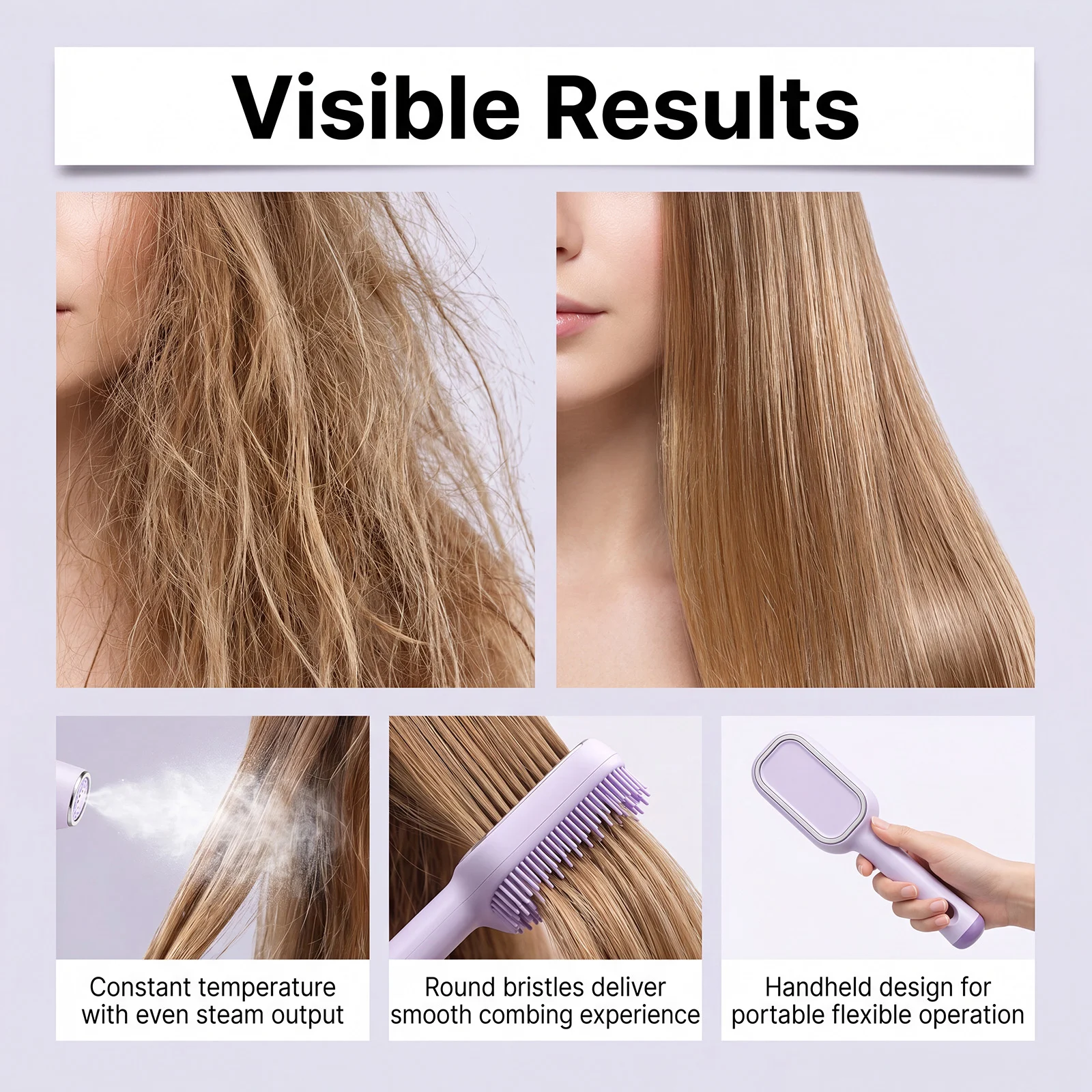 Electric Mist Massage Comb Purple — image 2