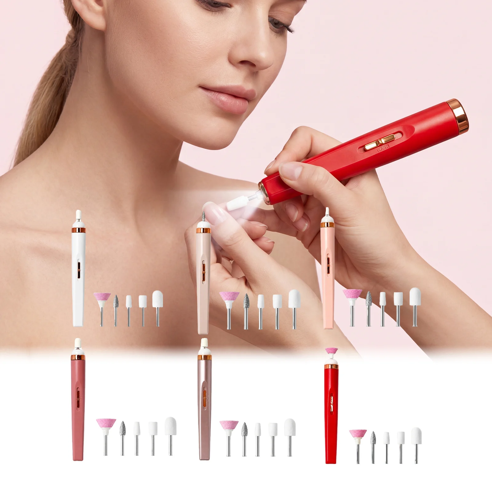 Electric Nail Polish Machine Rose Gold Box Set — image 5
