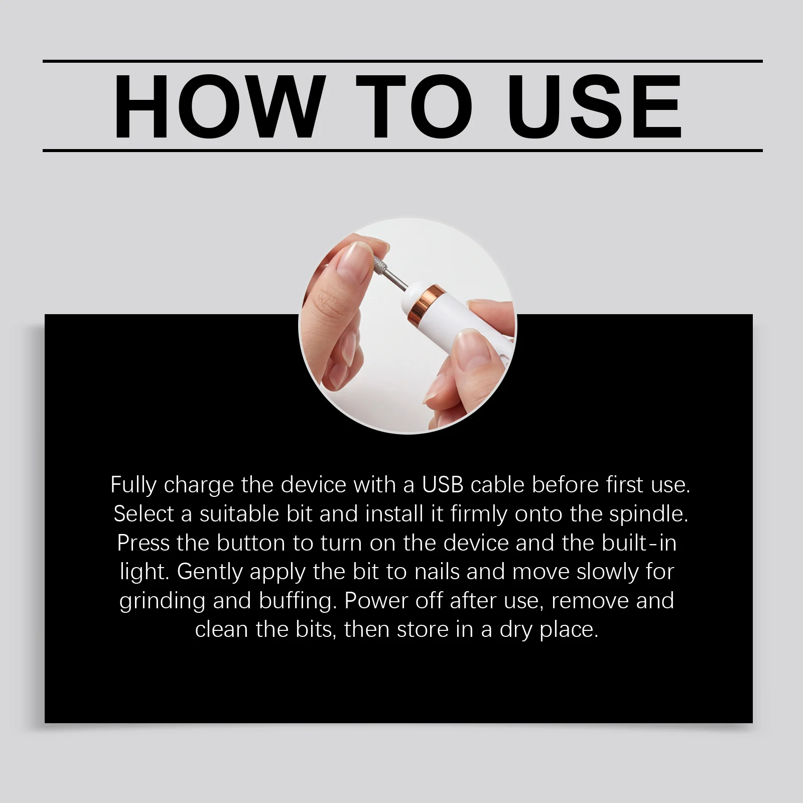 Electric Nail Polisher Light P Ink Boxed — image 5