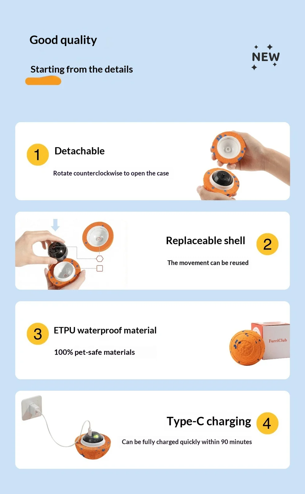 Electric Round Non-toxic Dog Chew Toy Ball For Training — image 3