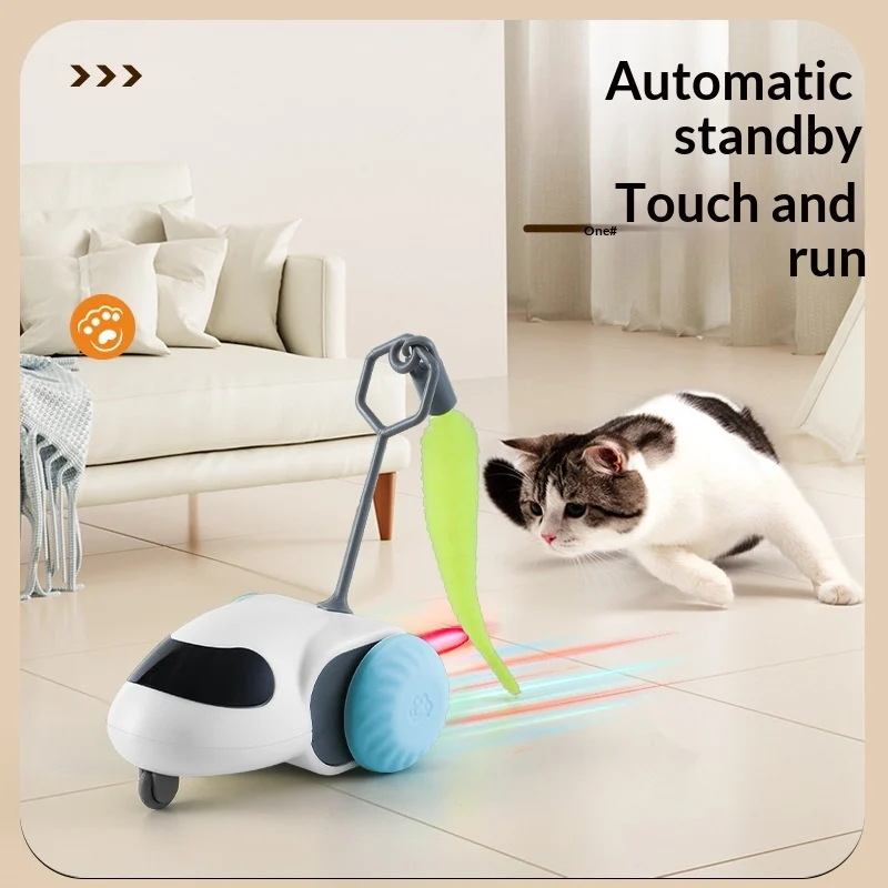 Electric Smart Racing Car Cat Toy With Simulation Mouse, Silent & Durable. — image 6