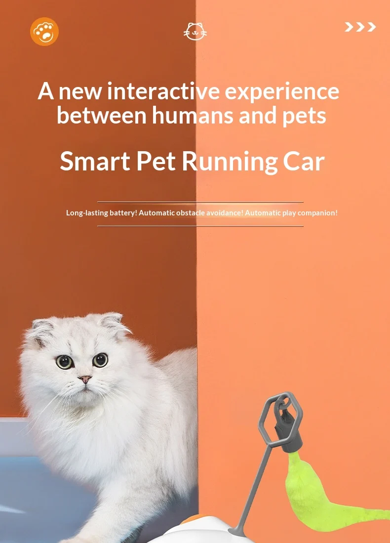 Electric Smart Racing Car Cat Toy With Simulation Mouse, Silent & Durable. — image 2