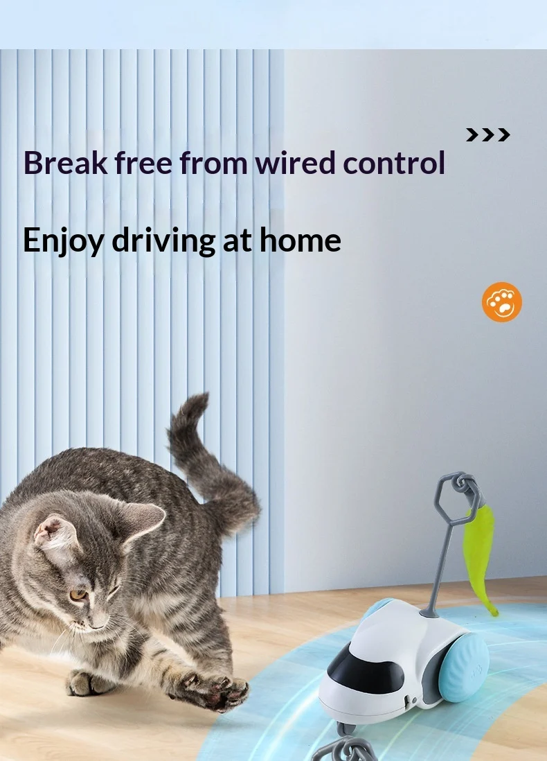 Electric Smart Racing Car Cat Toy With Simulation Mouse, Silent & Durable. — image 5