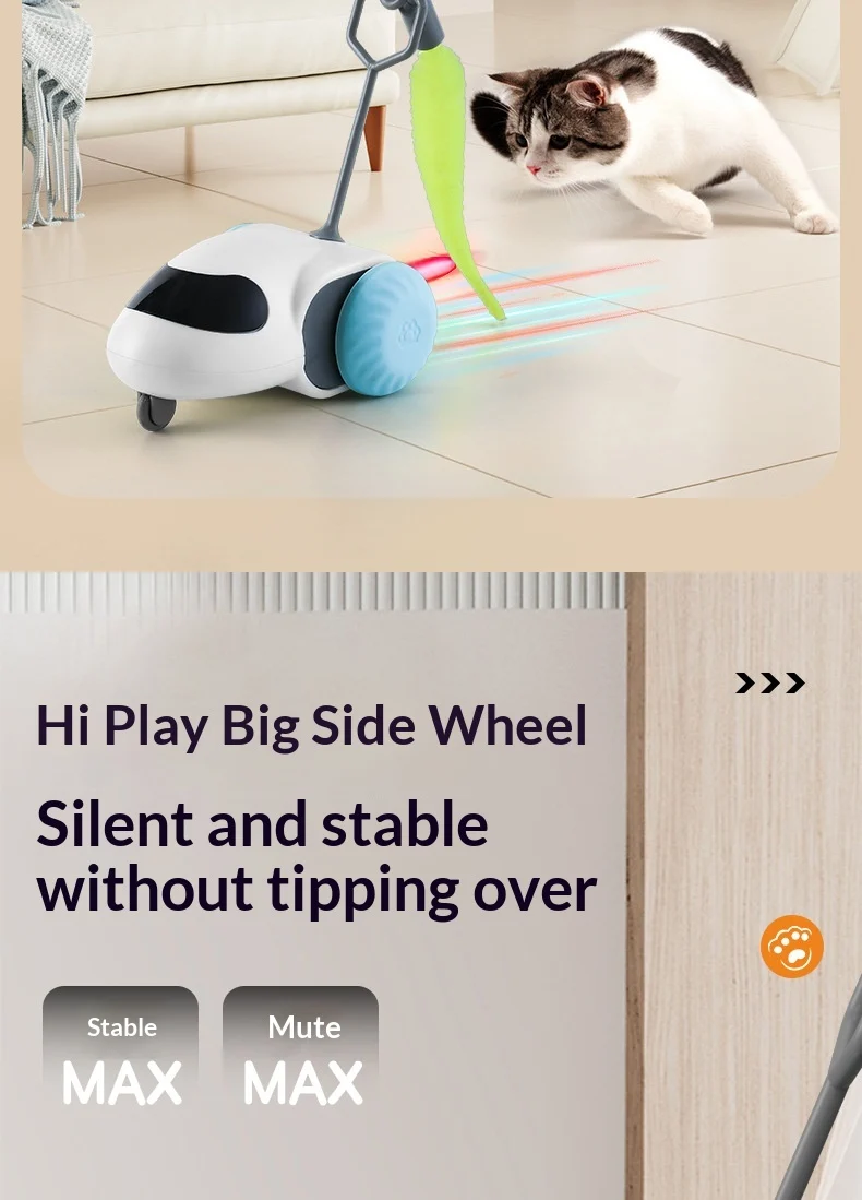 Electric Smart Racing Car Cat Toy With Simulation Mouse, Silent & Durable. — image 4