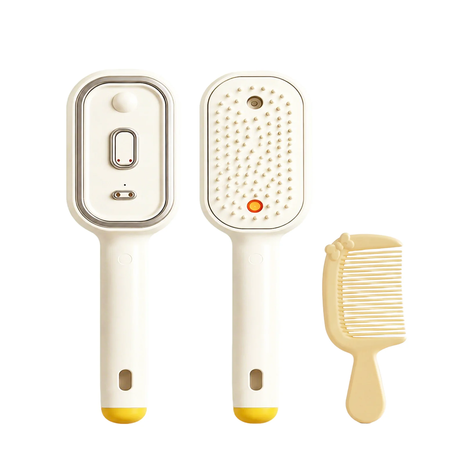 Electric Spray Bag Beige Massage Comb-yellow Hairdressing Comb Set Small — image 4