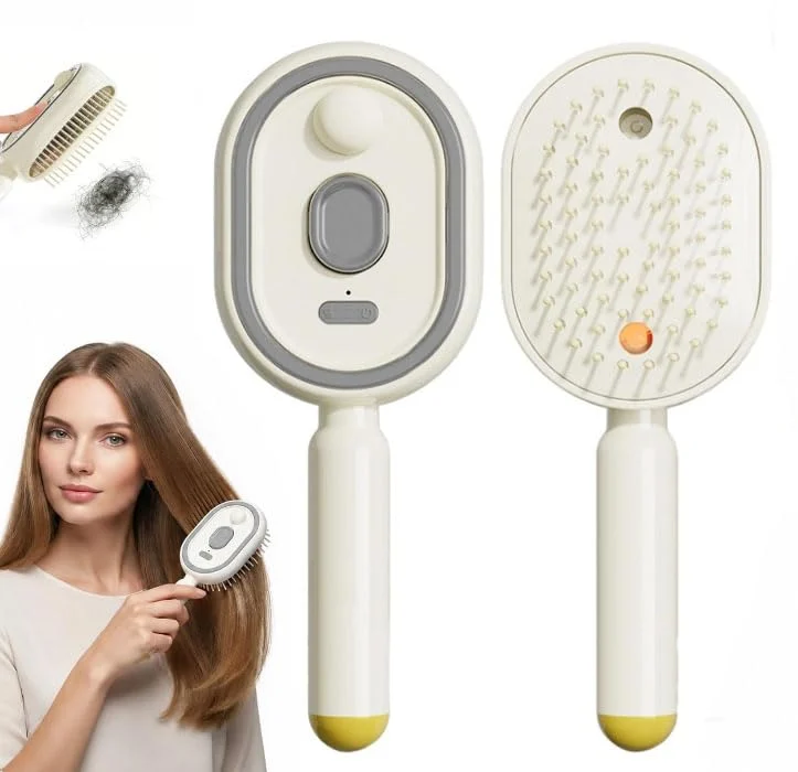 Electric Spray Massage Hair Brush,300 Mah Steaming Care Brush, Rechargeable Detangling… — image 7
