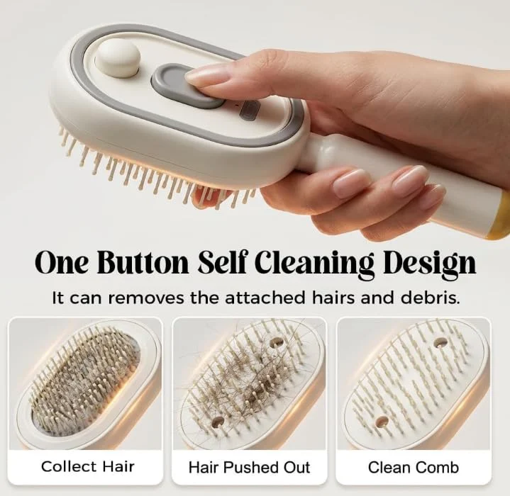 Electric Spray Massage Hair Brush,300 Mah Steaming Care Brush, Rechargeable Detangling… — image 8