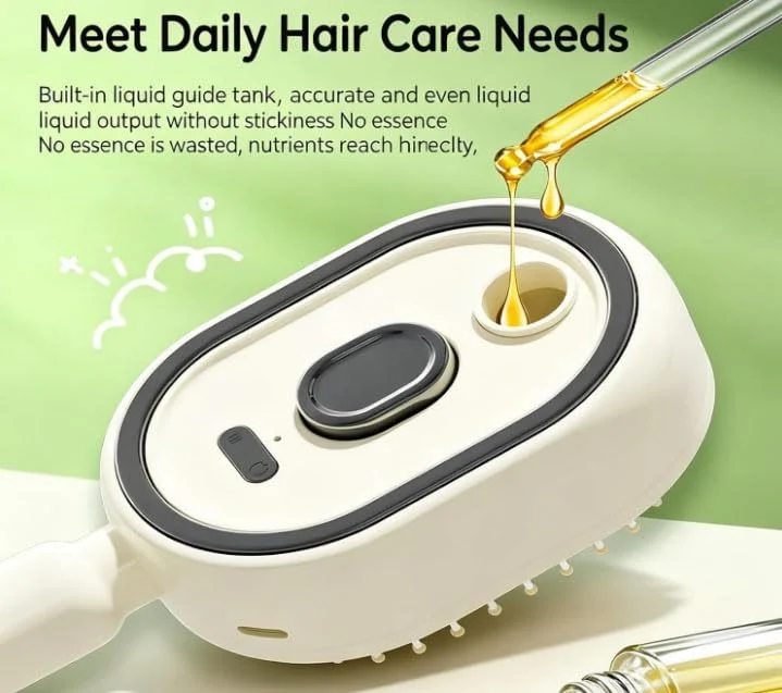 Electric Spray Massage Hair Brush,300 Mah Steaming Care Brush, Rechargeable Detangling… — image 2