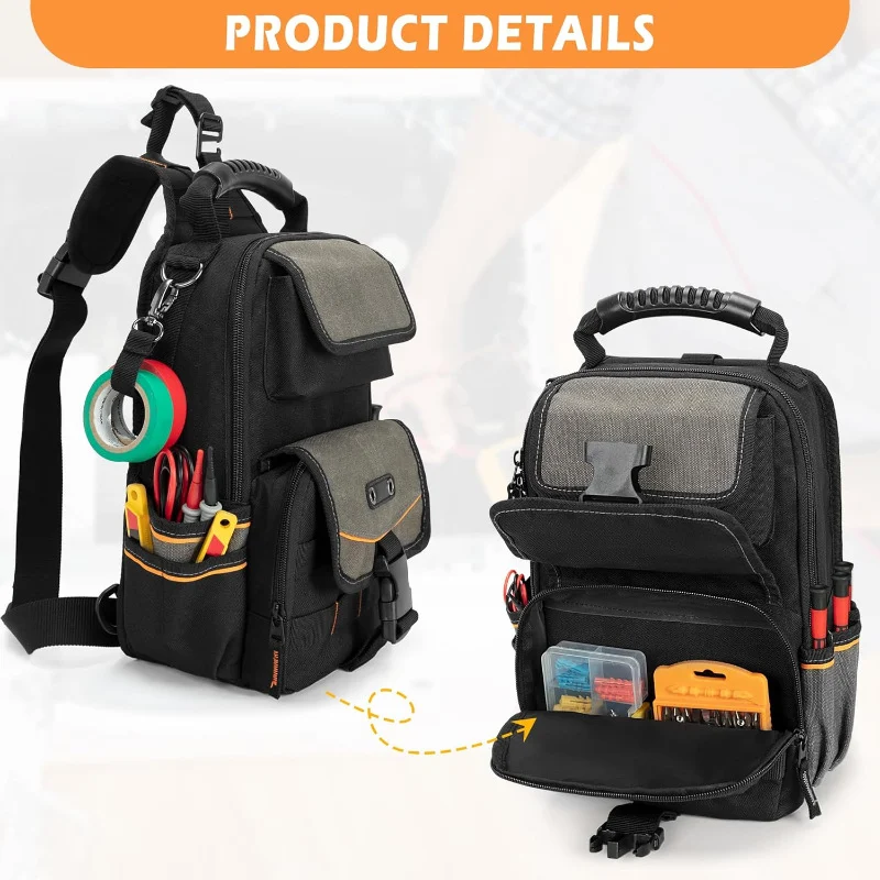 Electrician Zippered HVAC Tool Organizer Bag — image 2