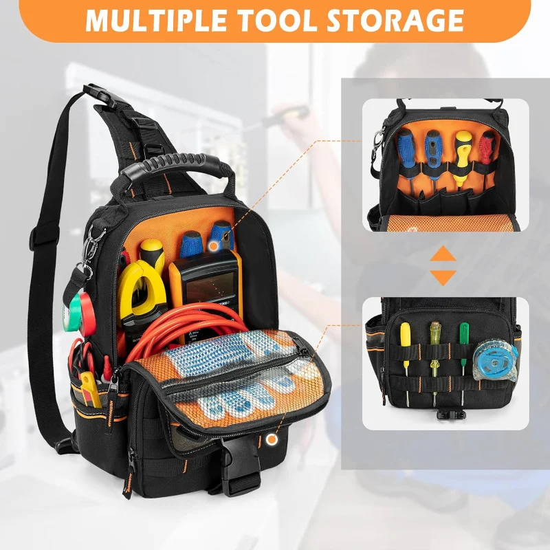 Electrician Zippered HVAC Tool Organizer Bag — image 3