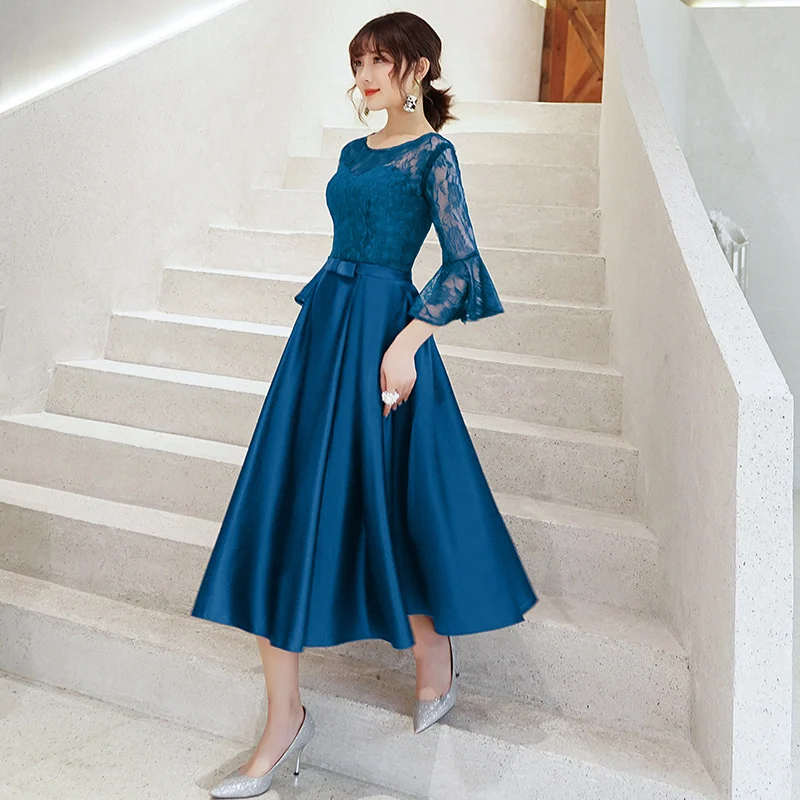 Elegant Midi-length Evening Gown For The Annual Gala — image 9
