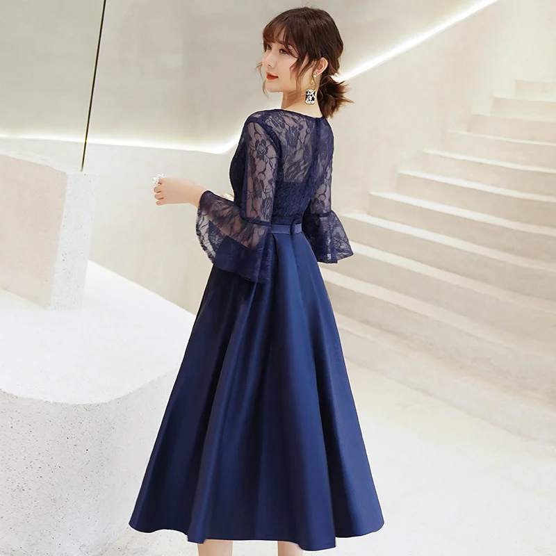 Elegant Midi-length Evening Gown For The Annual Gala — image 8
