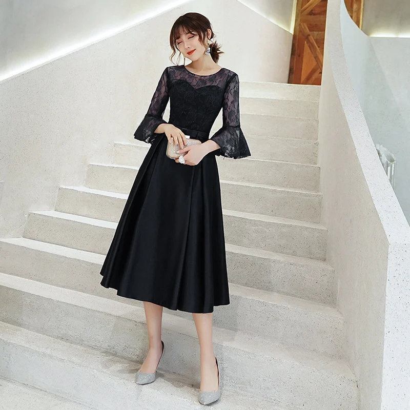 Elegant Midi-length Evening Gown For The Annual Gala — image 2