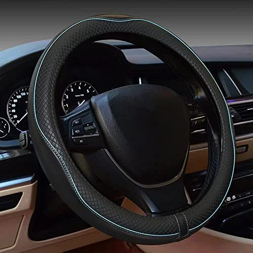 Embossed All-season Universal Leather Steering Wheel Cover — image 2