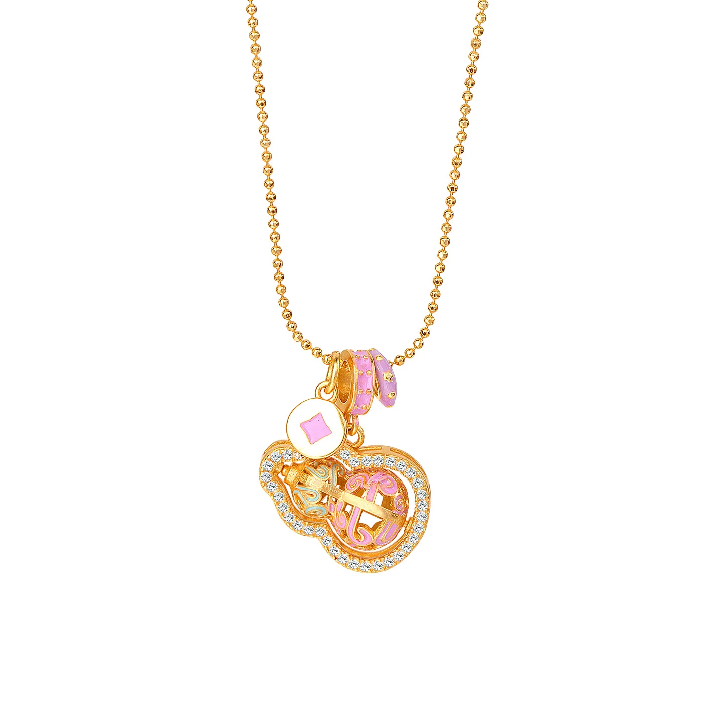 Enamel Dynamic Gourd Necklace For Women — image 6