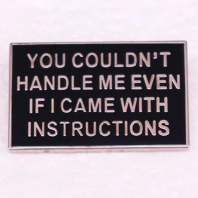 English Quote Enamel Pin Metal Brooch — image 5