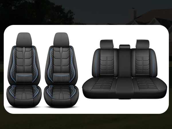 Ergonomic Lumbar Support Full Leather Car Seat Covers Set 5 Seats Comfort Auto Cushion — image 13