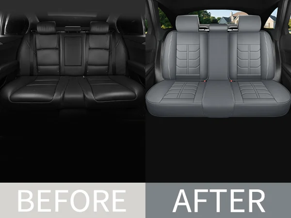Ergonomic Lumbar Support Full Leather Car Seat Covers Set 5 Seats Comfort Auto Cushion — image 4