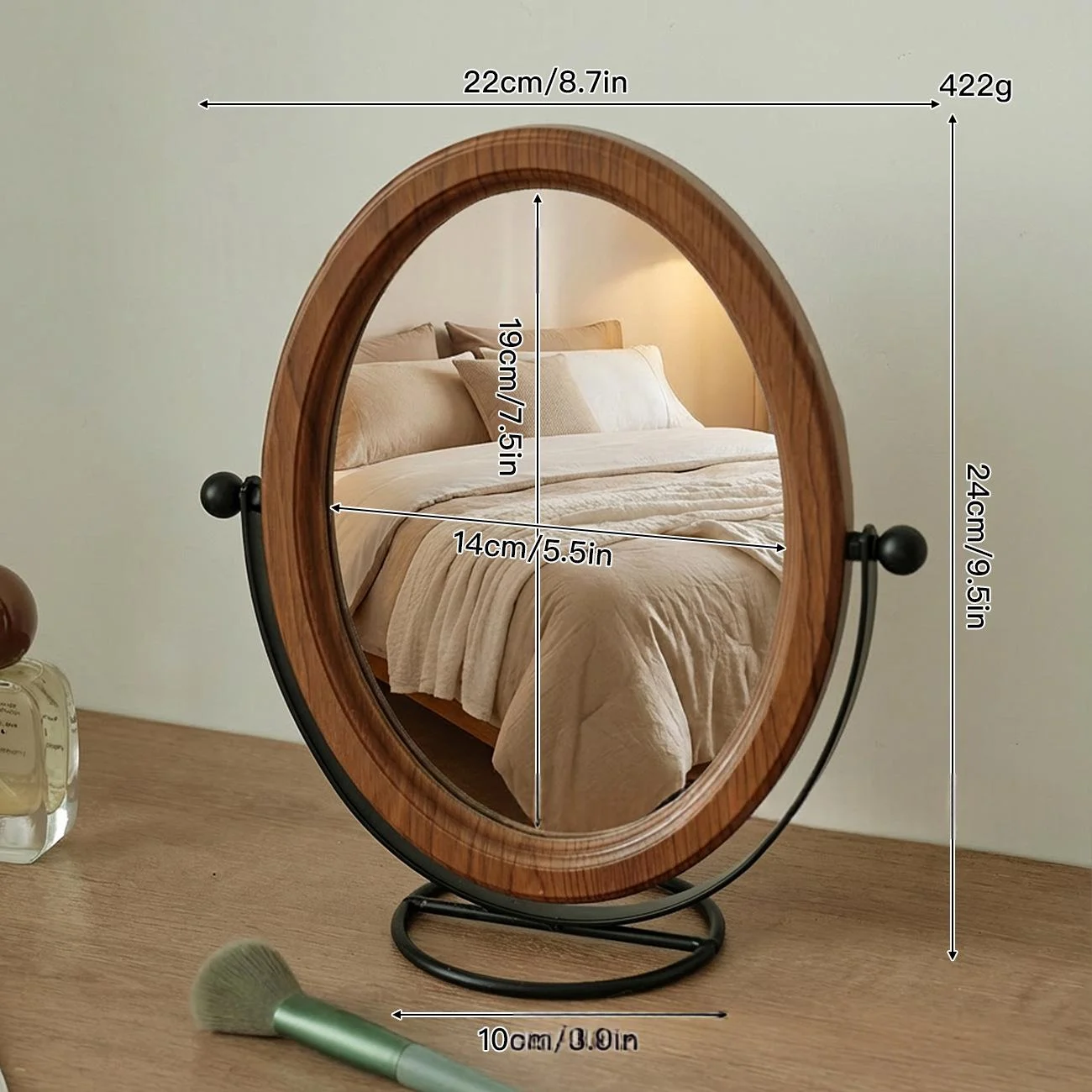 European-style Desktop Simple Makeup Rotating Mirror — image 2