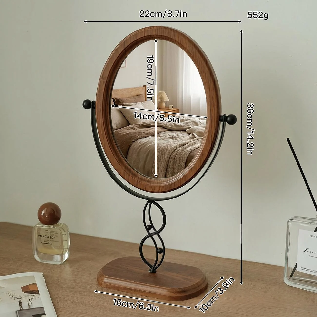 European-style Desktop Simple Makeup Rotating Mirror — image 6