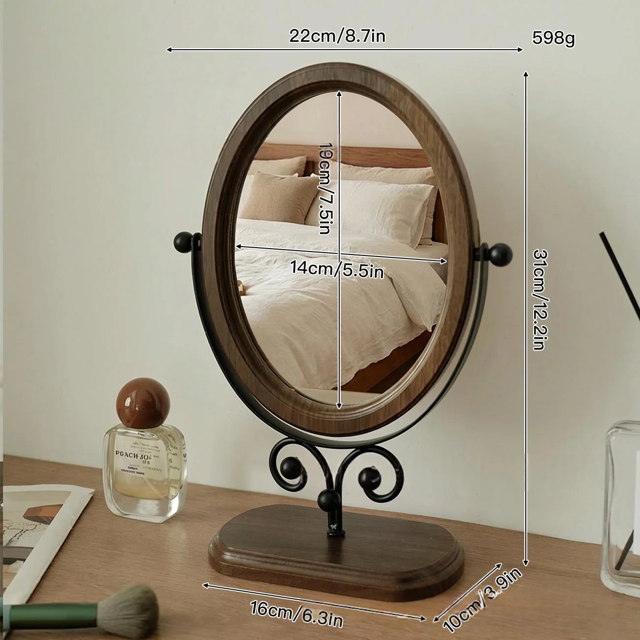 European-style Desktop Simple Makeup Rotating Mirror — image 8