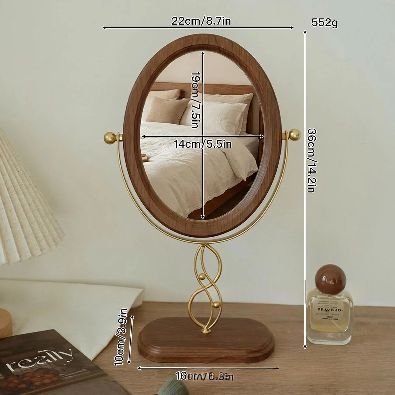 European-style Desktop Simple Makeup Rotating Mirror — image 7