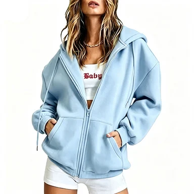 Everyday Zip-up Hoodie With A Hood — image 13