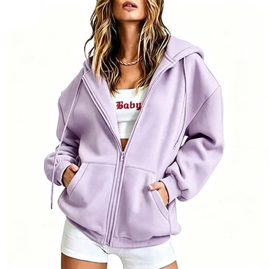 Everyday Zip-up Hoodie With A Hood — image 14